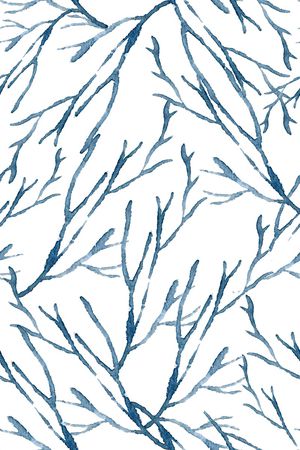 水彩树枝印花华亿平台图片