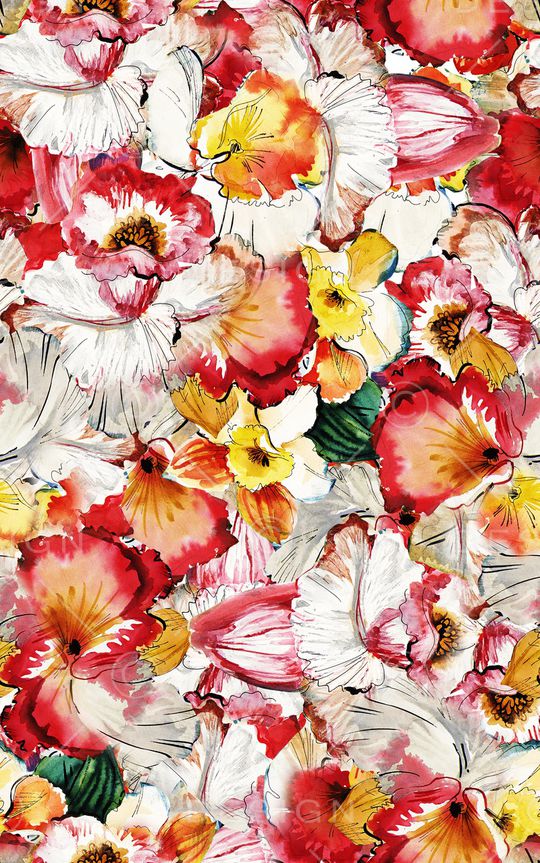 花卉印花华亿平台图片