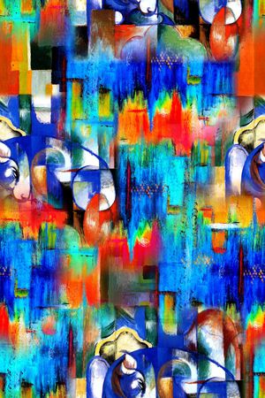 抽象印花华亿平台图片