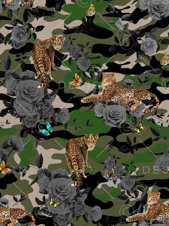 花卉蝴蝶印花华亿平台图片