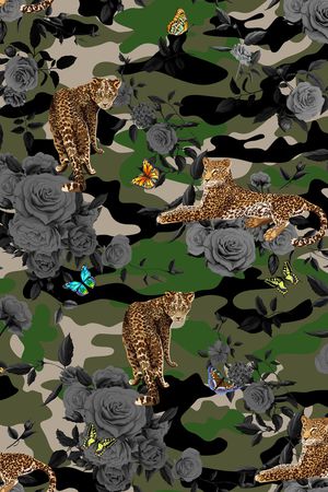 花卉蝴蝶印花华亿平台图片