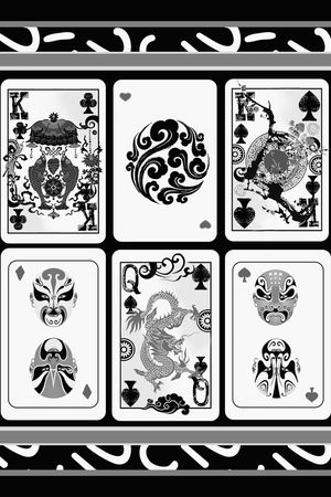 扑克印花华亿平台图片