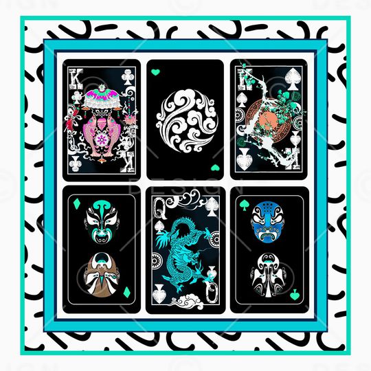 扑克印花华亿平台图片