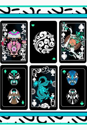 扑克印花华亿平台图片