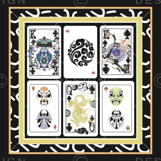 扑克印花华亿平台图片