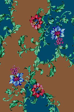 卷草印花华亿平台图片