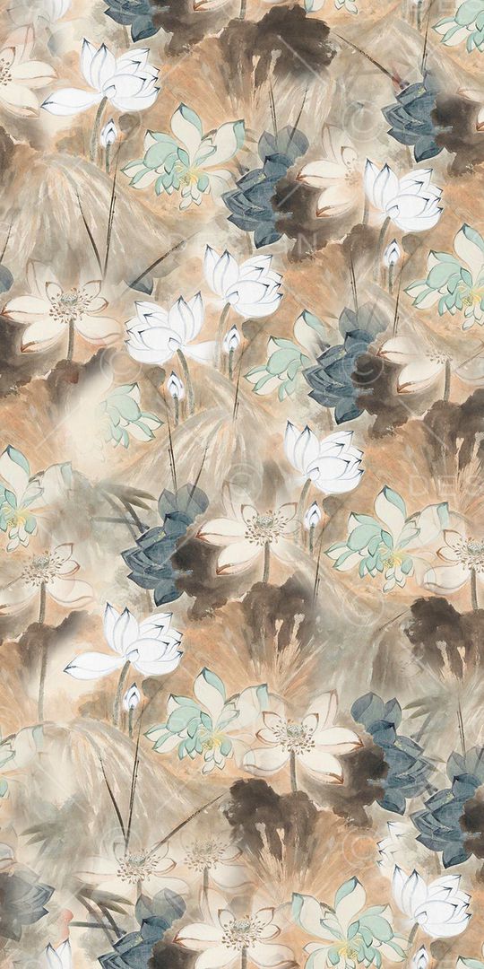 抽象花卉印花华亿平台图片