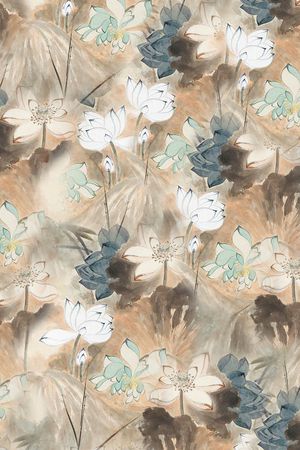 抽象花卉印花华亿平台图片