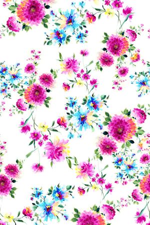 抽象花卉印花华亿平台图片