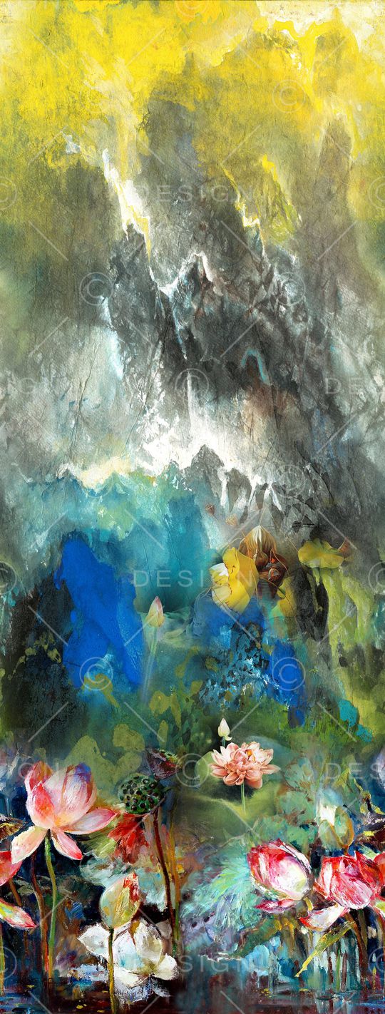 荷花印花华亿平台图片