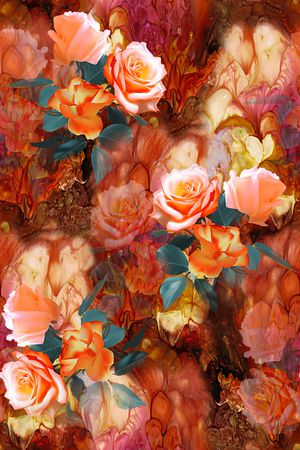 花卉印花华亿平台图片