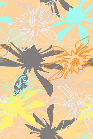 抽象花卉印花华亿平台图片