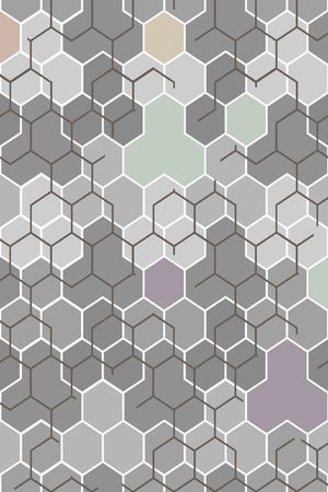 六边形印花华亿平台图片