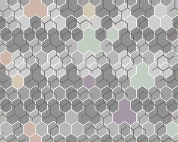 六边形印花华亿平台图片