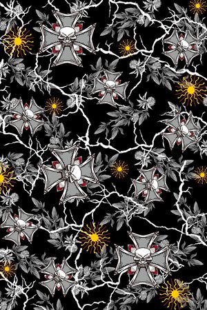 骷髅印花华亿平台图片