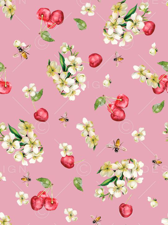 手绘花卉印花华亿平台图片