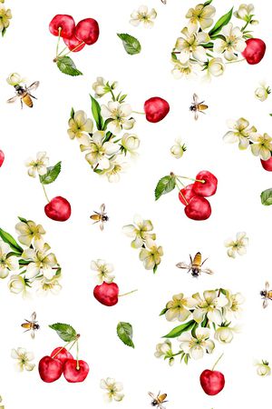 手绘花卉印花华亿平台图片