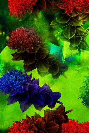 绿色印花华亿平台图片