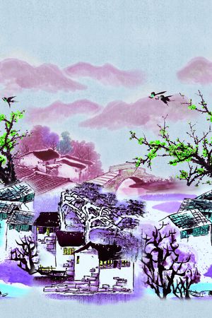 风景定位印花华亿平台图片