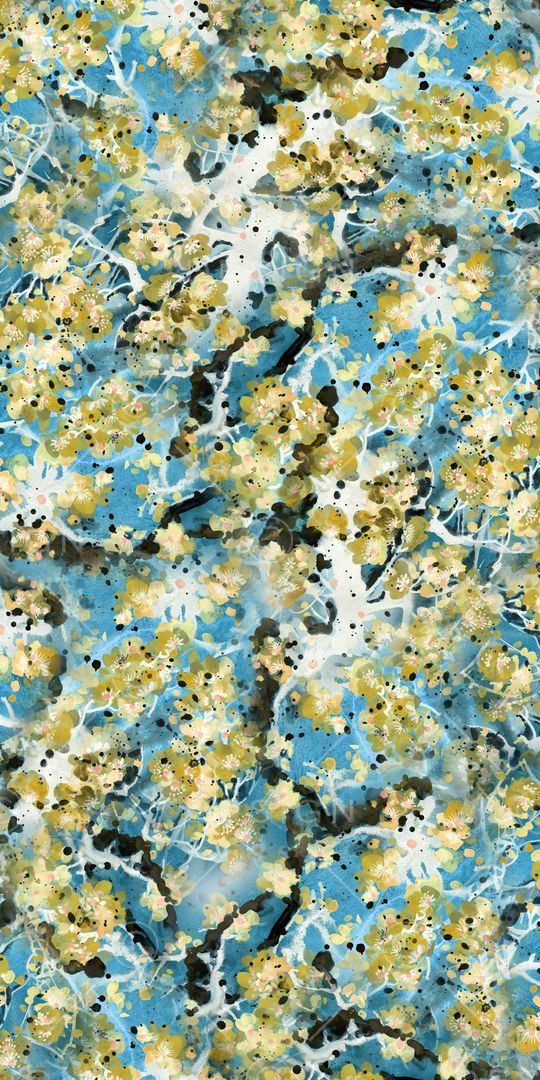 抽象花卉印花华亿平台图片