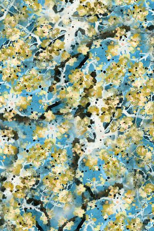 抽象花卉印花华亿平台图片