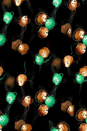 抽象花卉印花华亿平台图片