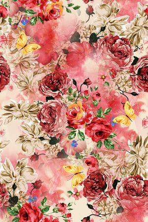 花卉印花华亿平台图片