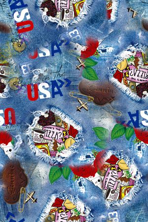 牛仔印花华亿平台图片