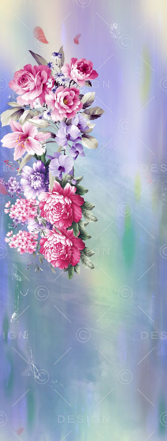 彩底花卉印花华亿平台图片