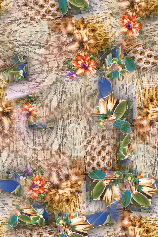 花卉印花华亿平台图片