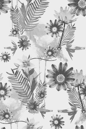 抽象花卉印花华亿平台图片