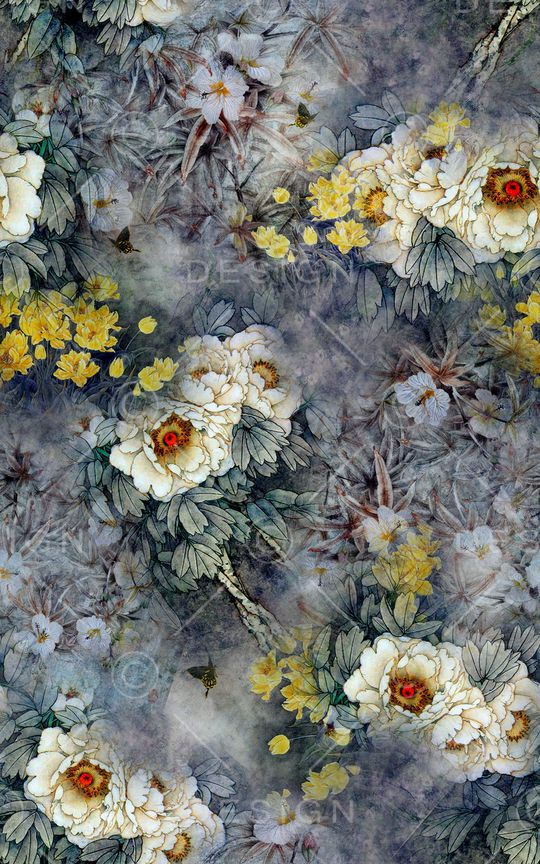 花卉印花华亿平台图片