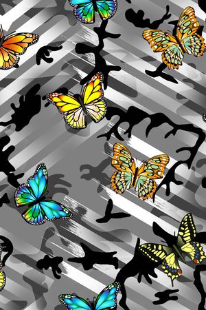 抽象男装印花华亿平台图片