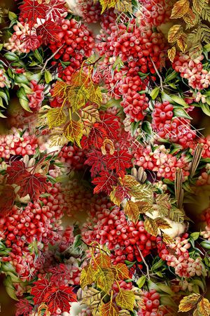 水彩花卉印花华亿平台图片