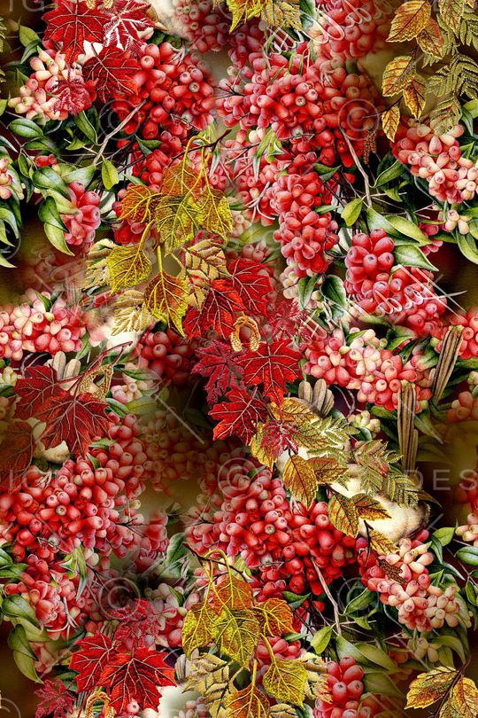 水彩花卉印花华亿平台图片
