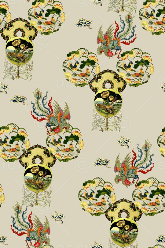 手绘花卉印花华亿平台图片