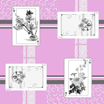 1057896-抽象几何中国风扑克牌方巾-3