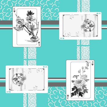 1057897-抽象几何中国风扑克牌方巾-2