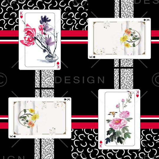 民族花卉印花华亿平台图片