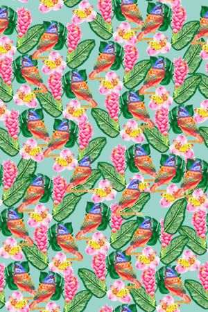 热带华亿平台印花华亿平台图片