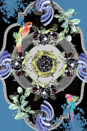 抽象印花华亿平台图片