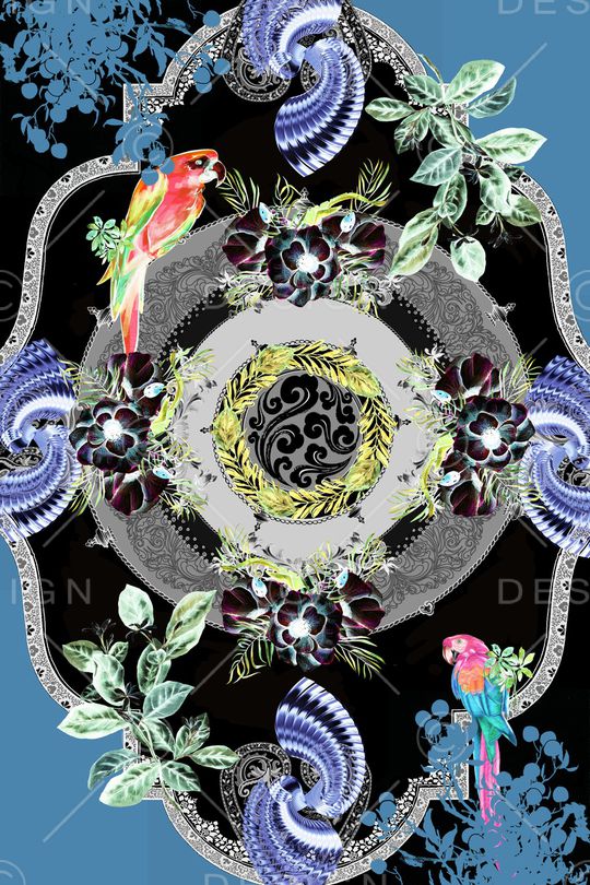 抽象印花华亿平台图片