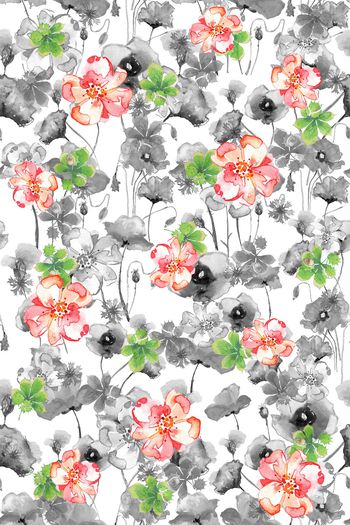 1058205-水墨花朵底纹水彩华亿平台