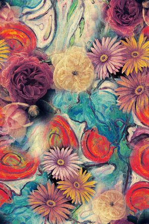 花卉印花华亿平台图片