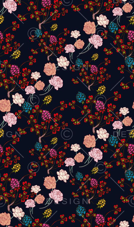 花卉印花华亿平台图片