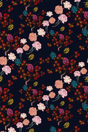 花卉印花华亿平台图片