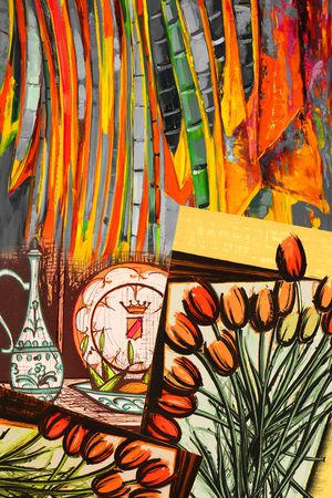 抽象印花华亿平台图片