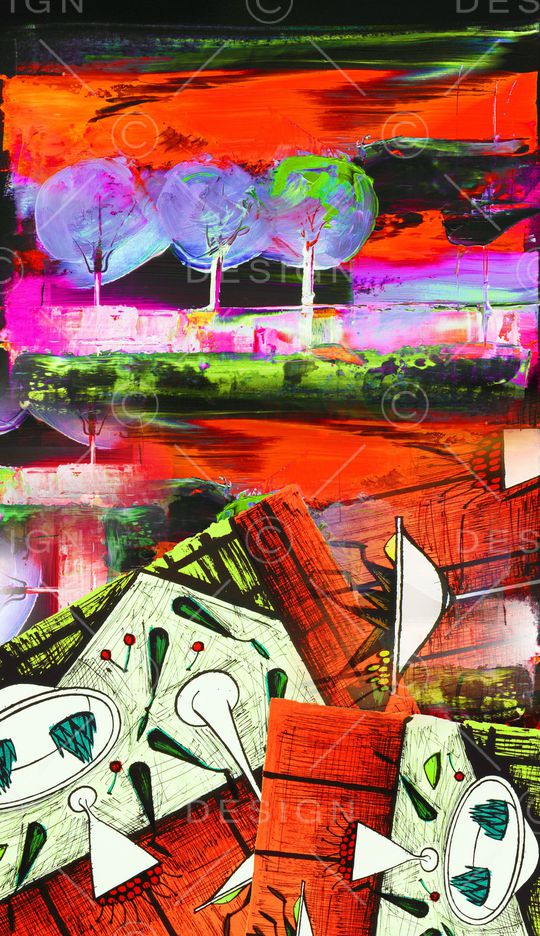 抽象印花华亿平台图片