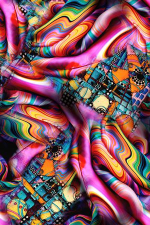 抽象印花华亿平台图片