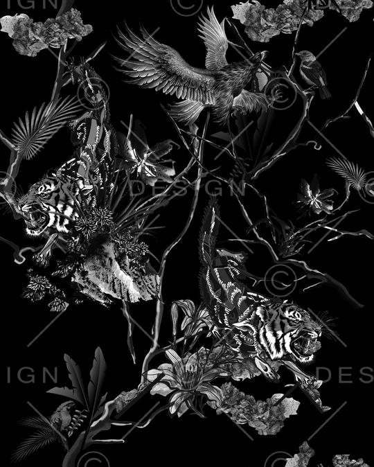 黑白华亿平台印花华亿平台图片